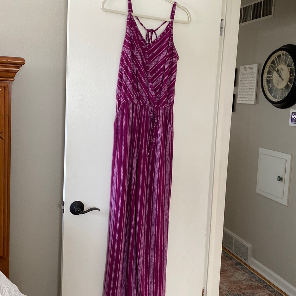 Maurices Raspberry colored jumpsuit